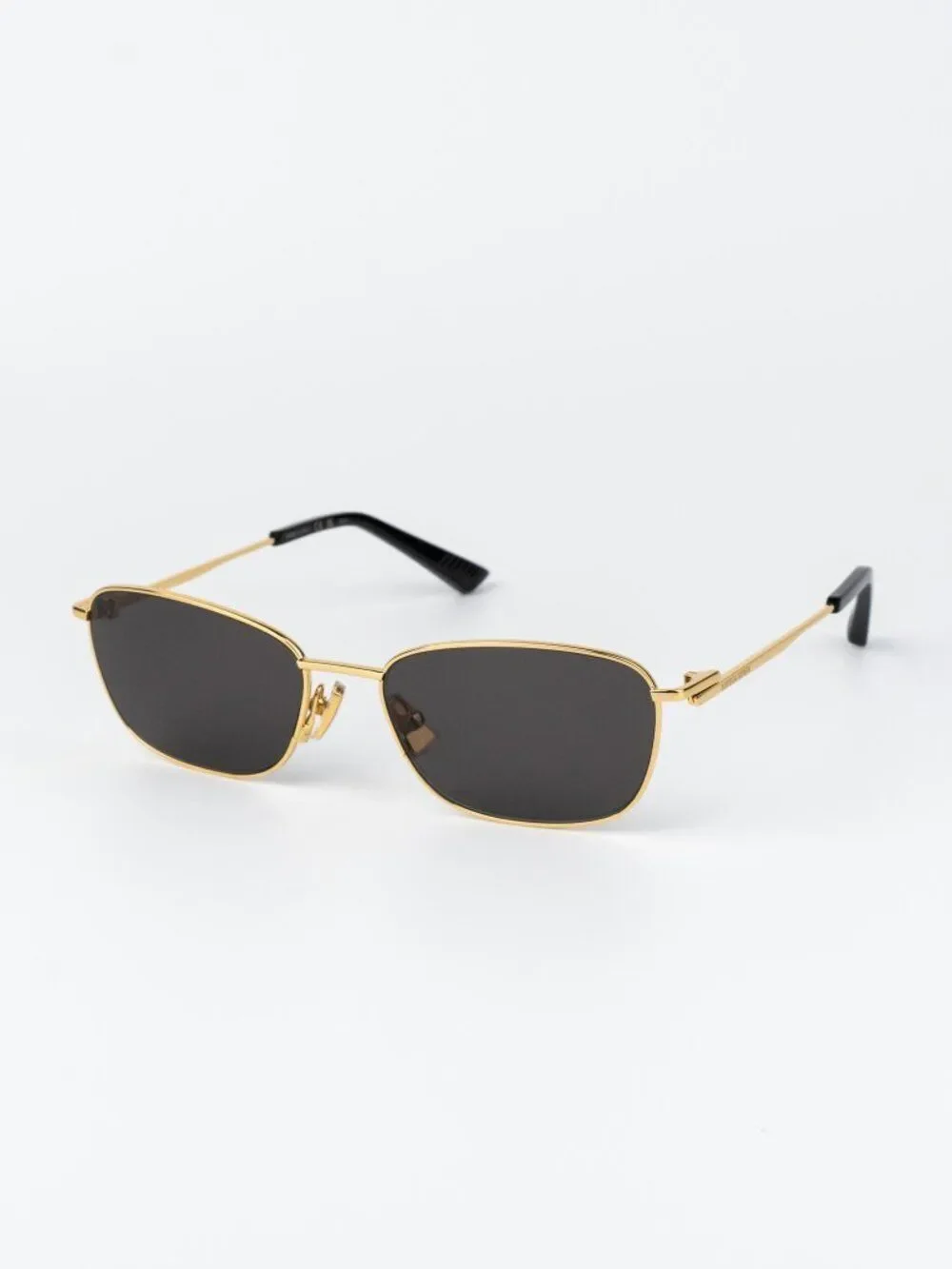 Bottega Veneta Women Sunglasses Gold Grey Rectangle BV1300S 001 NEW AUTHENTIC